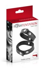 Подвійне ерекційне кільце з обхватом для мошонки Fetish Tentation Double Сockring - Зображення 3
