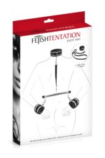 Фіксатор для рук і шиї з повідцем Fetish Tentation Submission bar with handcuffs and collar - Зображення 3