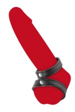 Подвійне ерекційне кільце з обхватом для мошонки Fetish Tentation Double Сockring - Зображення 2