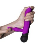 Вібратор з обертанням стовбура Adrien Lastic Mini Bonnie з петелькою для пальчика - Зображення 4