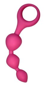 Анальні кульки Alive Triball Pink, силікон макс. діаметр 2 см - Зображення 3