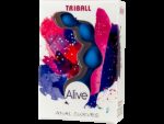 Анальні кульки Alive Triball Blue, силікон, макс. діаметр 2 см - Зображення 2