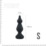 Анальна пробка Adrien Lastic Amuse Mini Black (S) з двома переходами, макс. діаметр 3 см - Зображення 2