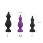 Анальна пробка Adrien Lastic Amuse Mini Black (S) з двома переходами, макс. діаметр 3 см - Зображення 4