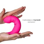Дилдо з присоскою Adrien Lastic Hitsens 2 Pink, відмінно для страпона, макс. діам. 4см, довж. 16,7см - Зображення 3