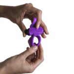 Ерекційне віброкільце Adrien Lastic Bullet Lastic Ring з язичком і щіточкою для стимуляції клітора - Зображення 4