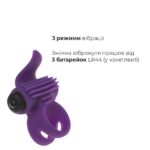 Ерекційне віброкільце Adrien Lastic Bullet Lastic Ring з язичком і щіточкою для стимуляції клітора - Зображення 3