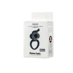 Ерекційне віброкільце Adrien Lastic Lingus Black з язичком і щіточкою для стимуляції клітора - Зображення 4