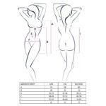 Корсет-сорочка з пажами Passion MADDIE CORSET S/M, black, трусики - Зображення 3