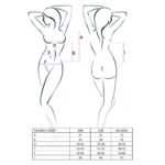 Корсет-сорочка з пажами Passion PALOMA CORSET XXL/XXXL, white, трусики, напівпрозорий - Зображення 3