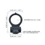 Ерекційне кільце Dorcel Power Clit Black V2 з вібрацією та язичком з щіточкою - Зображення 3