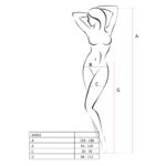 Бодістокінг Passion BS002 white, імітація панчіх і пояса - Зображення 4