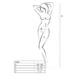 Бодістокінг Passion BS006 black, комбінезон, імітація панчіх і пояса - Зображення 4