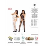 Бодістокінг Passion BS008 black, комбінезон, імітація панчіх і пояса - Зображення 6