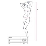 Бодістокінг Passion BS013 white, комбінезон, імітація панчіх і пояса - Зображення 4