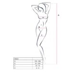 Бодістокінг Passion BS014 red, комбінезон, велика сітка - Зображення 4