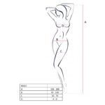 Бодістокінг Passion BS017 white, комбінезон, імітація панчіх і пояса - Зображення 4
