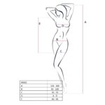 Бодістокінг Passion BS025 white, сукня-сітка, спущене плече, довгий рукав - Зображення 3