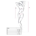 Бодістокінг Passion BS026 white, сукня-сітка на бретелях - Зображення 4