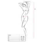 Бодістокінг Passion BS032 red, комбінезон, топ і велика сітка - Зображення 4