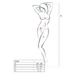 Бодістокінг Passion BS036 white, комбінезон, лямки через одне плече - Зображення 4