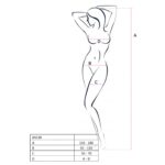 Бодістокінг Passion BS038 white, комбінезон, імітація панчіх і пояса - Зображення 4