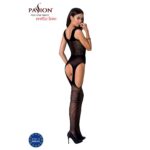 Бодістокінг Passion BS061 black, комбінезон, імітація панчіх - Зображення 4