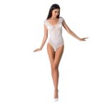 Бодістокінг Passion BS064 One Size, White, боді, закрите плече, відкритий доступ - Зображення 2