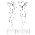 Комплект білизни Passion Exclusive BRIDA SET OpenBra 2XL/3XL black трусики-танга пояс відкритий ліф - Зображення 4