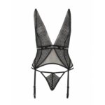 Напівпрозорий корсет Passion Exclusive MIRAJANE CORSET XXL/XXXL, black - Зображення 5