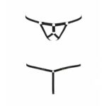 Трусики стрінги зі стреп Passion Exclusive ARMANDA THONG L/XL, black - Зображення 5