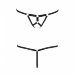 Трусики стрінги зі стреп Passion Exclusive ARMANDA THONG S/M, black - Зображення 5