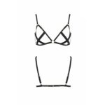 Відкритий бюстгальтер-стрепи Passion Exclusive NICKY BRA L/XL, black - Зображення 5