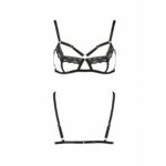 Бюстгальтер-стрепи з мереживом Passion Exclusive SOLON BRA S/M, black - Зображення 5