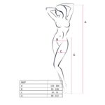 Колготки-бодістокінги з відкритим доступом Passion S017 One Size, White, імітація панчіх та пояса - Зображення 4