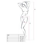 Сітчасті колготки-бодістокінги Passion S019 One Size, White, імітація трусиків, відкритий доступ - Зображення 4