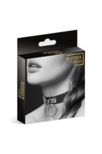 Чокер з кільцем для повідця Bijoux Pour Toi - FETISH Black, екошкіра - Зображення 3