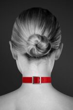 Чокер з кільцем для повідця Bijoux Pour Toi - FETISH Red, екошкіра - Зображення 2