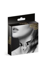 Чокер з замочком-сердечком Bijoux Pour Toi - HEART LOCK Black, екошкіра - Зображення 3