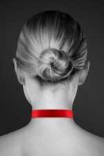 Чокер з замочком-сердечком Bijoux Pour Toi - HEART LOCK Red, екошкіра - Зображення 2