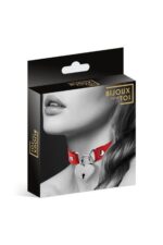 Чокер з замочком-сердечком Bijoux Pour Toi - HEART LOCK Red, екошкіра - Зображення 3