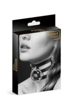 Чокер потрійний з кільцем для повідця Bijoux Pour Toi - FETISH, екошкіра - Зображення 3