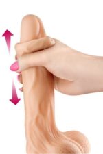 Фалоімітатор із рухомою крайньою плоттю Real Body — Real Max, діаметр 4,3 см, TPE - Зображення 2