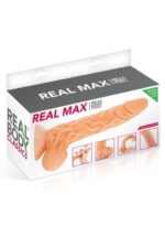 Фалоімітатор із рухомою крайньою плоттю Real Body — Real Max, діаметр 4,3 см, TPE - Зображення 3