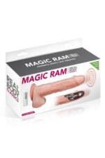 Фалоімітатор-пульсатор із вібрацією Real Body — Magic Ram, діаметр 4 см, рух вперед-назад - Зображення 3