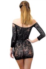 Сукня-сітка з декольте Anne De Ales FETISH DINNER Black M / L, оголене плече - Зображення 2