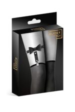 Гартер на ногу Bijoux Pour Toi - WITH BOW Black, сексуальна підв'язка з бантиком, екошкіра - Зображення 2