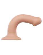 Насадка для страпона Strap-On-Me Dual Density Dildo Flesh M, діаметр 3,3 см, двошарова, гнучкий - Зображення 2