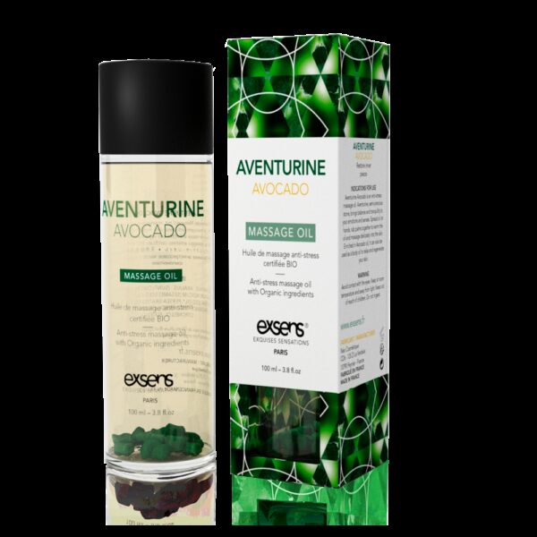 Розпродаж!!! Масажна олія EXSENS Aventurine Avocado (антистрес) 100мл (термін 09.2025)