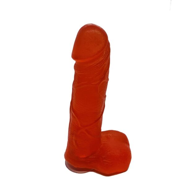 Крафтове мило-член із присоскою Чистий Кайф Red size M, натуральне